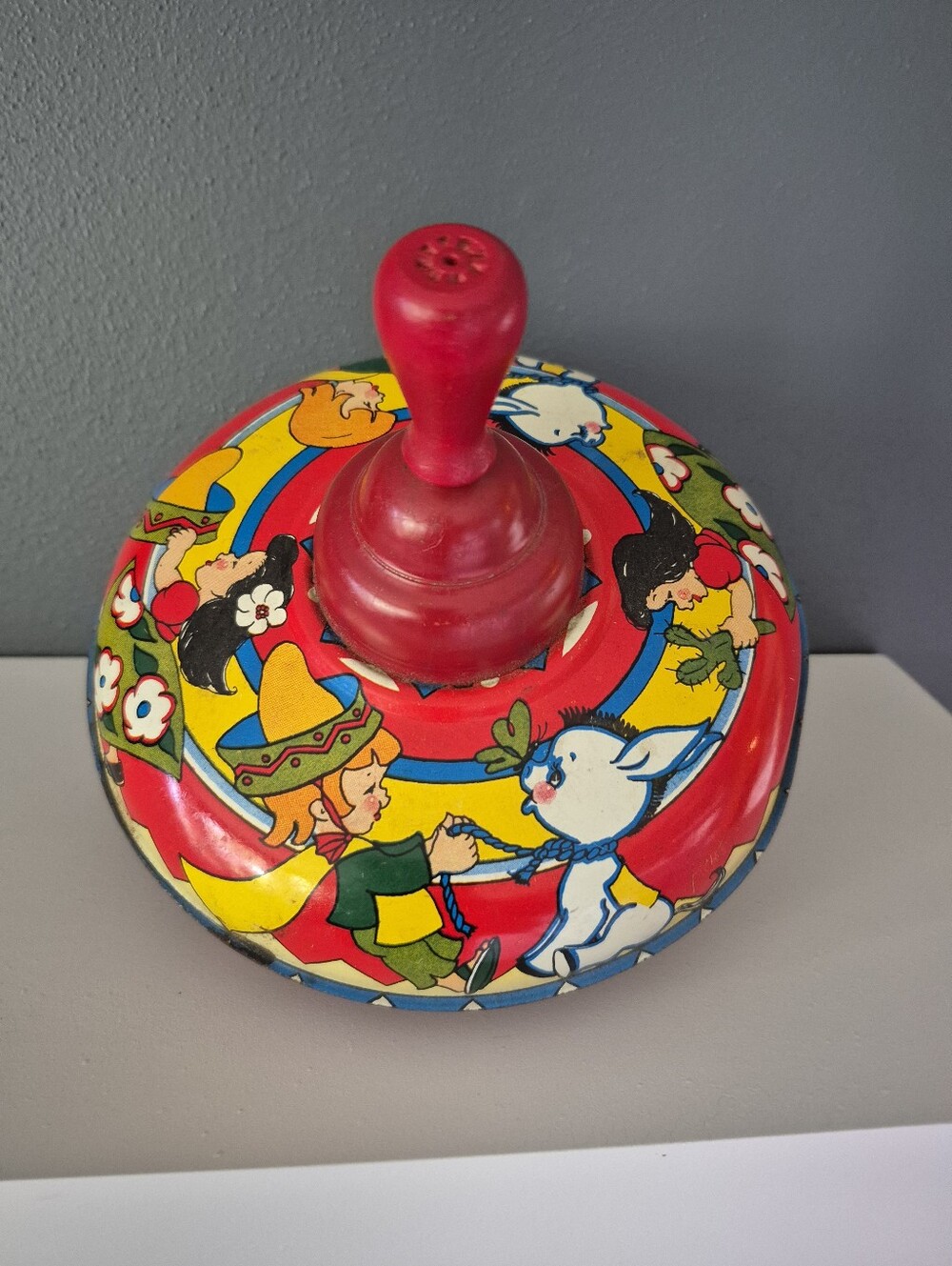 Vintage 1950's Ohio Co. Red Spinning Lithograph